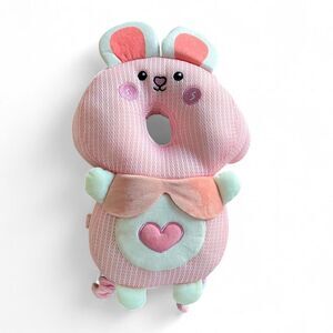 👶 Cute Pink Bunny Baby Head Protector Backpack Safety Pillow Pad